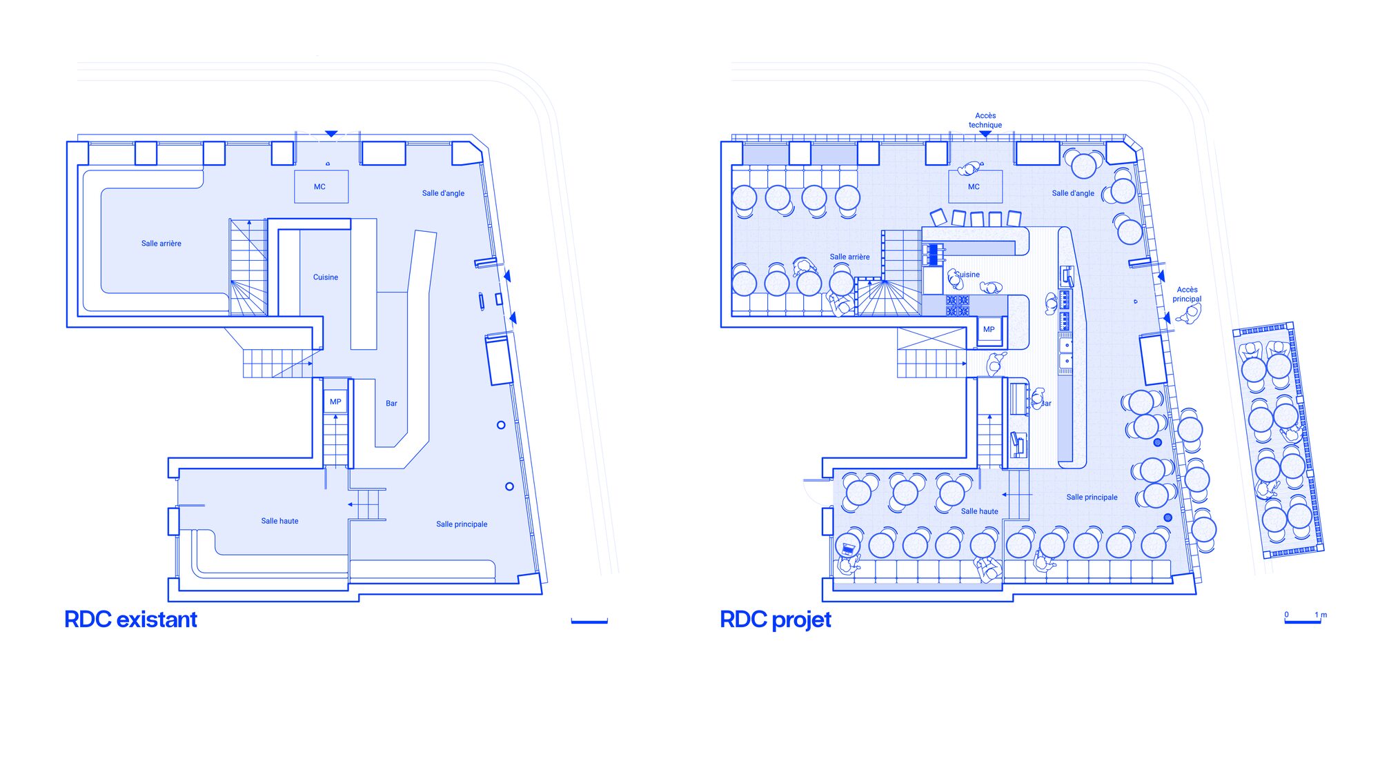 RDC existant / RDC projet