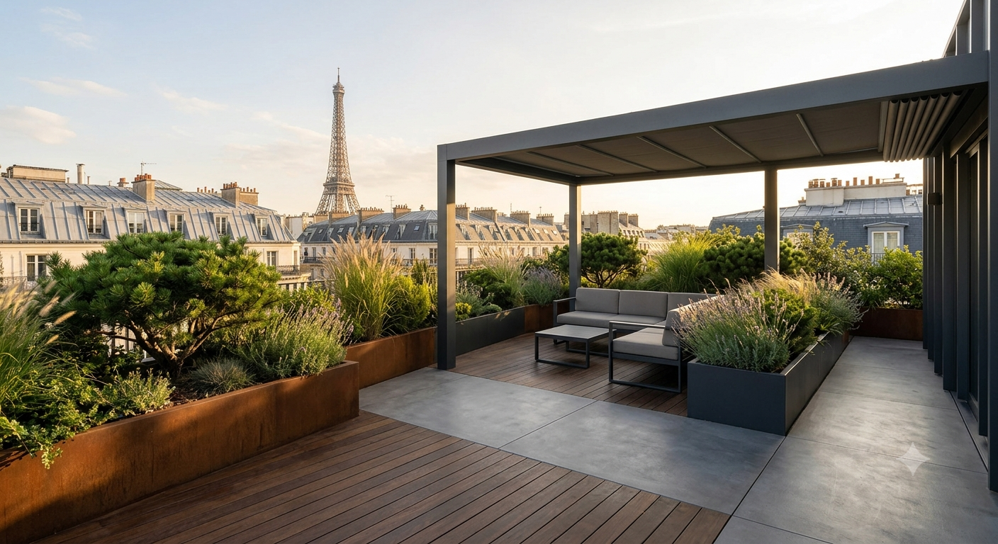 Come rinverdire un rooftop o una terrazza urbana a Parigi?