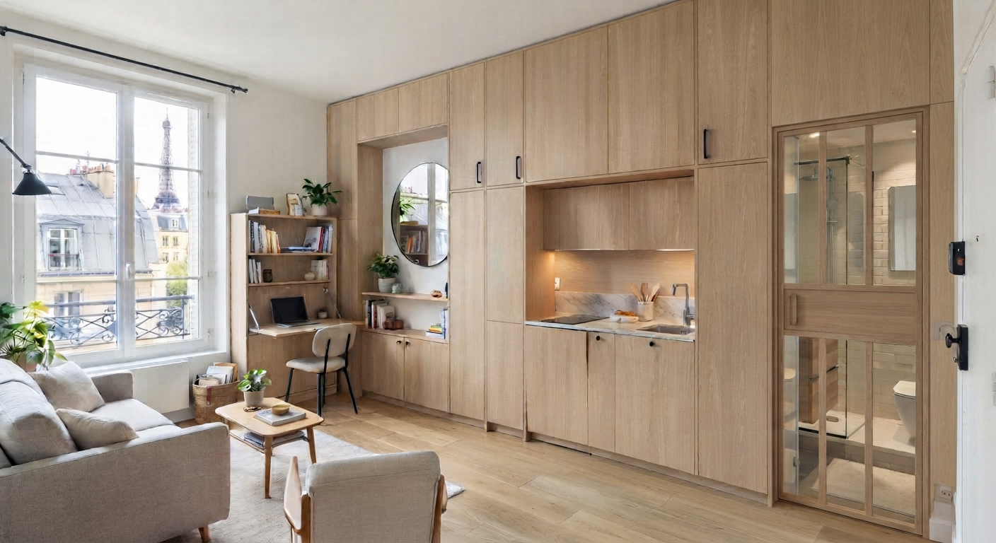 Studio apartment layout in Paris: how to make the most of 30 m²?